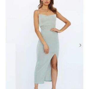 Sage/Mint Green Midi Dress